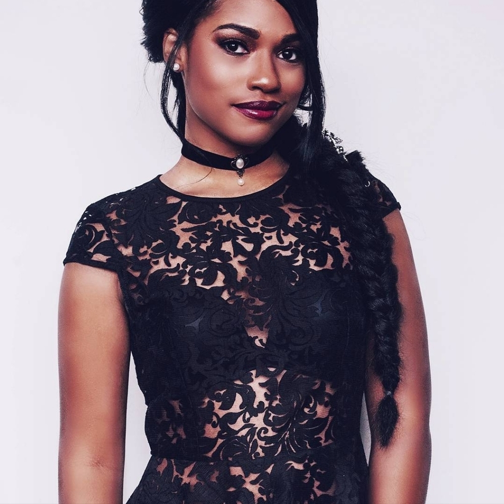 Black Lace Mesh Top